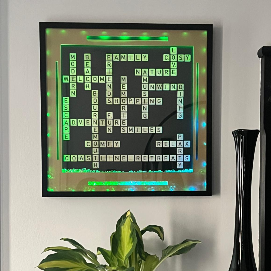 Customisable Illuminated Scrabble Frame - Perfect for any Occassion