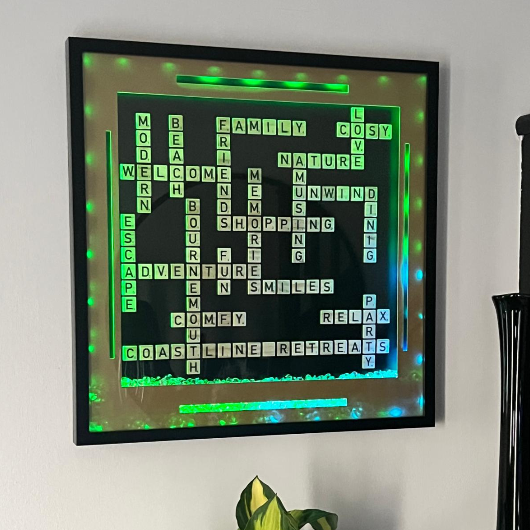 Customisable Illuminated Scrabble Frame - Perfect for any Occassion