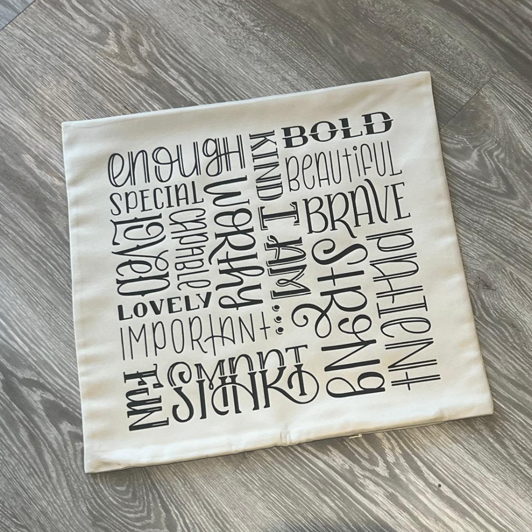 Positive Affirmation Cushion Cover