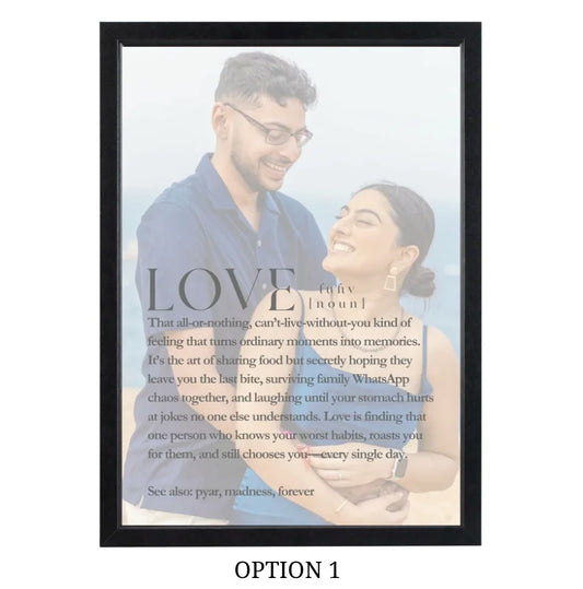 Love Definition Art Frame