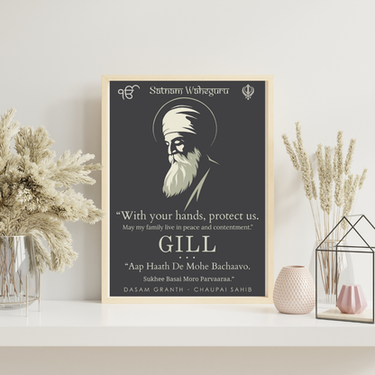 Personalised Sikh Family Blessing Print