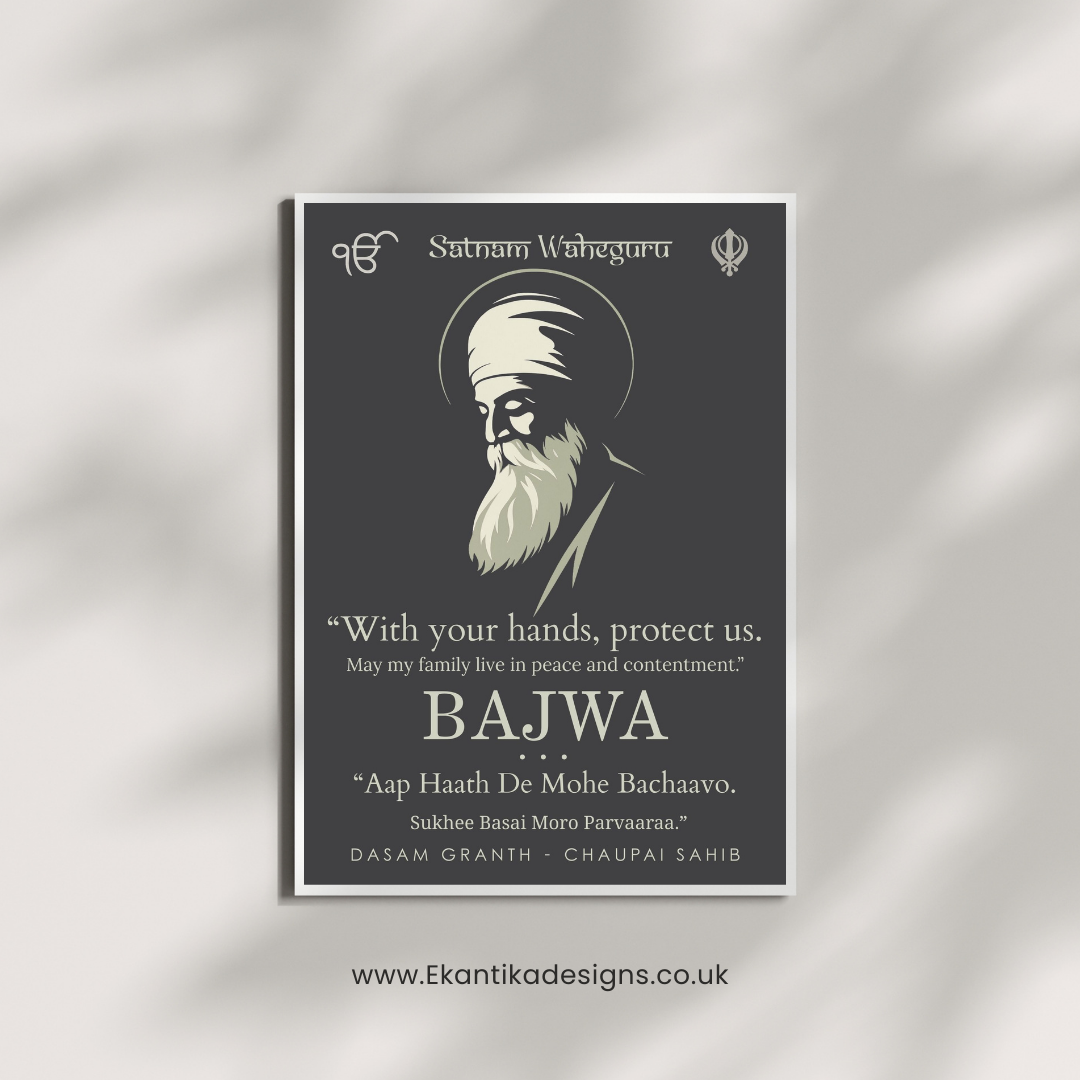 Personalised Sikh Family Blessing Print
