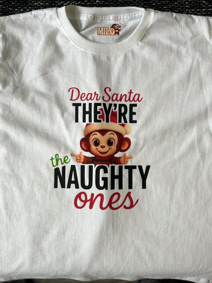 Milo - They're the Naughty Ones Christmas T-shirt