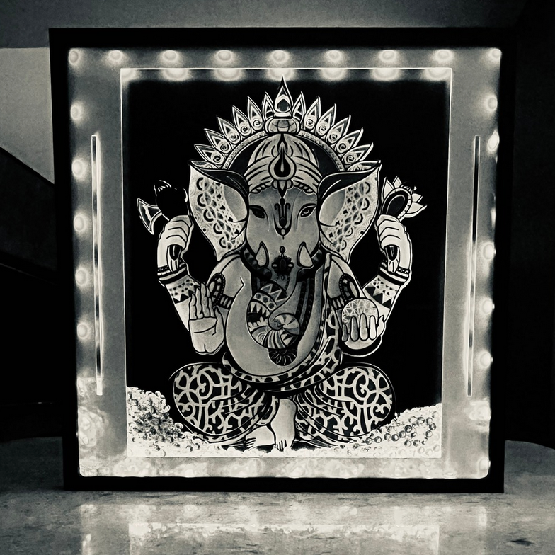 Ganesh 3D LED Wall Art