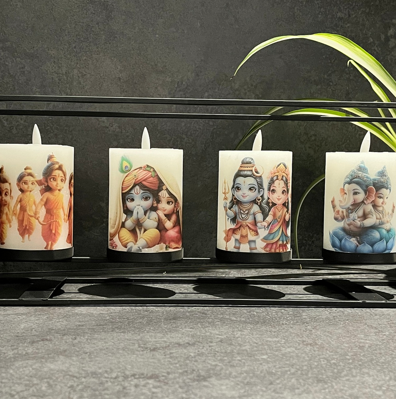 LED Hindu Deitie Candle Centre Piece