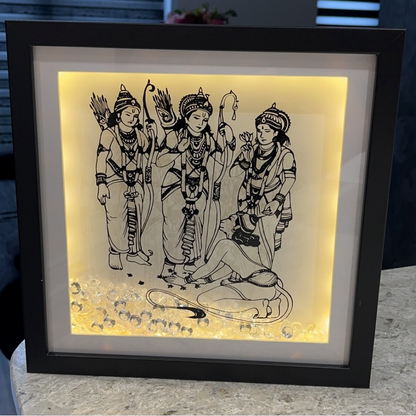 Ram, Sita, Laxman & Hunuman Light up Frame