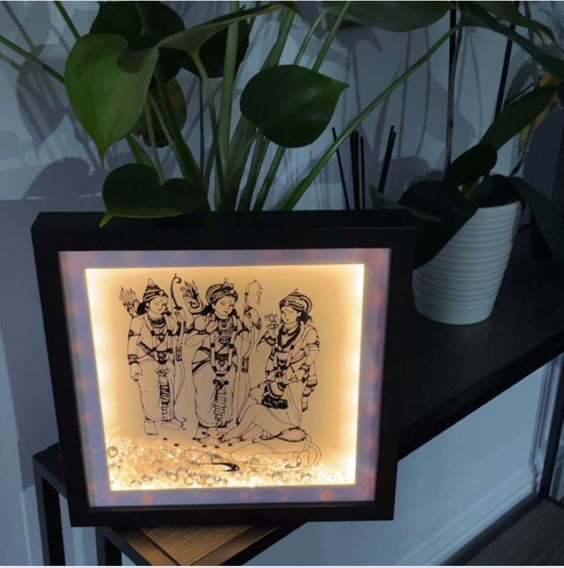 Ram, Sita, Laxman & Hunuman Light up Frame