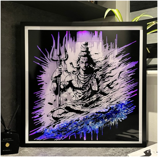 Lord Shiva Light Up Box Frame