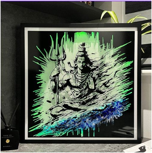 Lord Shiva Light Up Box Frame