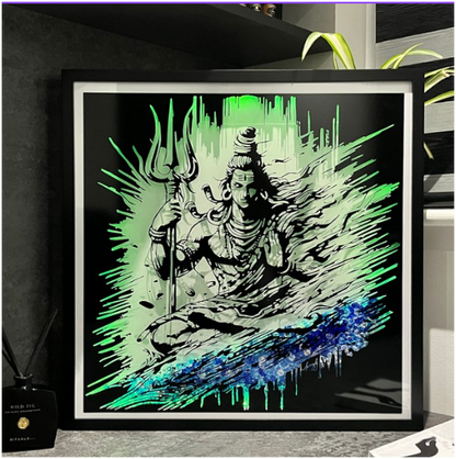 Lord Shiva Light Up Box Frame