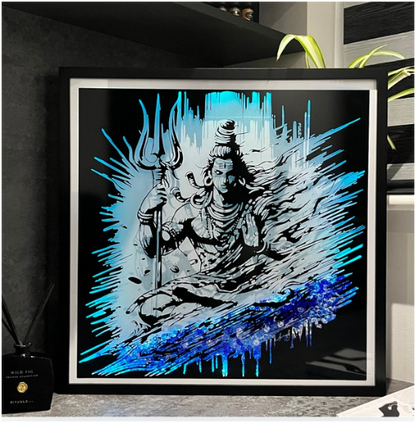 Lord Shiva Light Up Box Frame