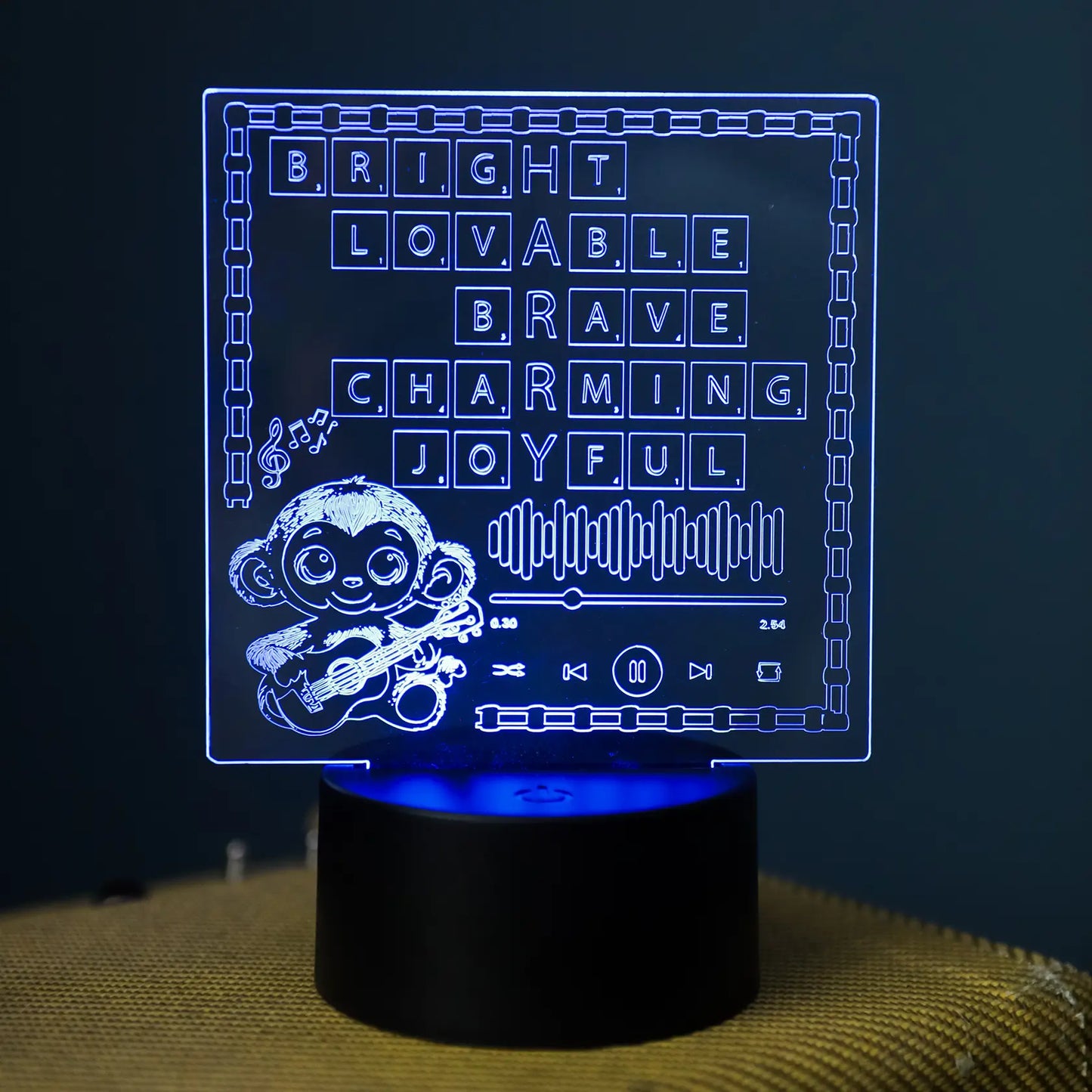 Milo - Anagram Name Acrylic LED Light Up Frame